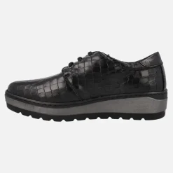 Zapatos de piel con cordones en print coco