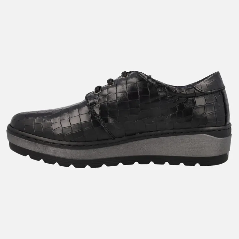 Zapatos de piel con cordones en print coco