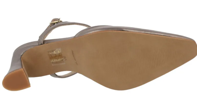 Zapatos de piel corte salón con pulsera al tobillo Lonel