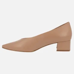 Zapatos de piel corte salón con tacones bajos Ingrid