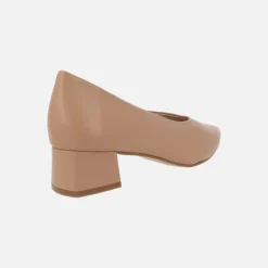 Zapatos de piel corte salón con tacones bajos Ingrid