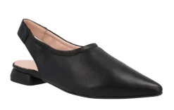Zapatos de piel destalonados con tacón bajo forrado
