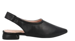 Zapatos de piel destalonados con tacón bajo forrado