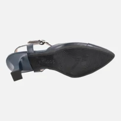 Zapatos de piel destalonados con tira al empeine