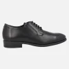 Zapatos de piel estilo blucher para hombre con elásticos laterales