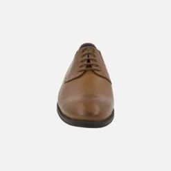 Zapatos de piel estilo blucher para hombre con elásticos laterales