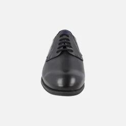Zapatos de piel estilo blucher para hombre con elásticos laterales