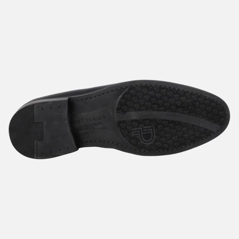 Zapatos de piel estilo blucher para hombre con elásticos laterales