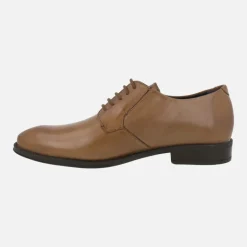 Zapatos de piel estilo blucher para hombre con elásticos laterales