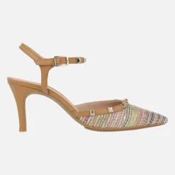 Zapatos de salón destalonados Emari camel