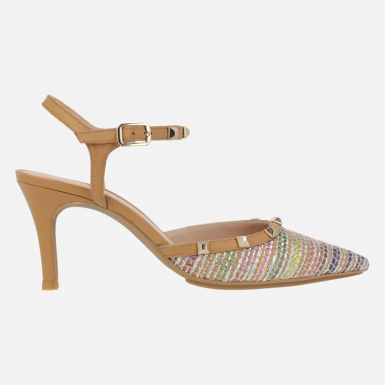 Zapatos de salón destalonados Emari camel