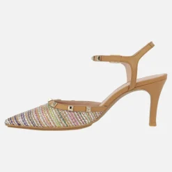 Zapatos de salón destalonados Emari camel