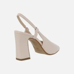 Zapatos de salón destalonados en piel grabada con tacón alto Barminton