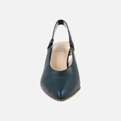 Zapatos de salón destalonados en piel lisa con tacón alto