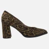 Zapatos de salón Iconic en serraje animal print leopardo