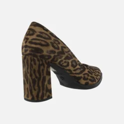 Zapatos de salón Iconic en serraje animal print leopardo