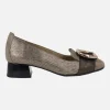 Zapatos de tacón bajo Manila en combinado de metalizados