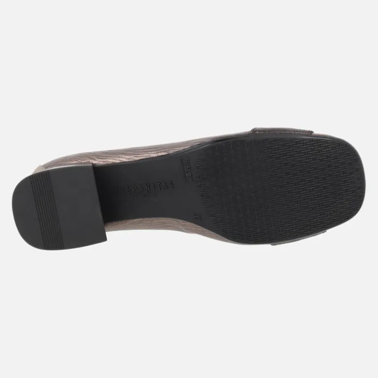 Zapatos de tacón bajo Manila en combinado de metalizados
