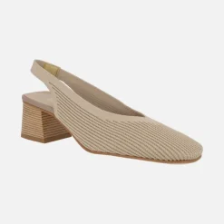 Zapatos de tacón destalonados en tejido lycra Miss Elastic