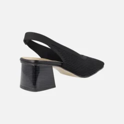 Zapatos de tacón destalonados en tejido lycra Miss Elastic