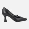 Zapatos de tacón estilo mary jane en piel negra Genila