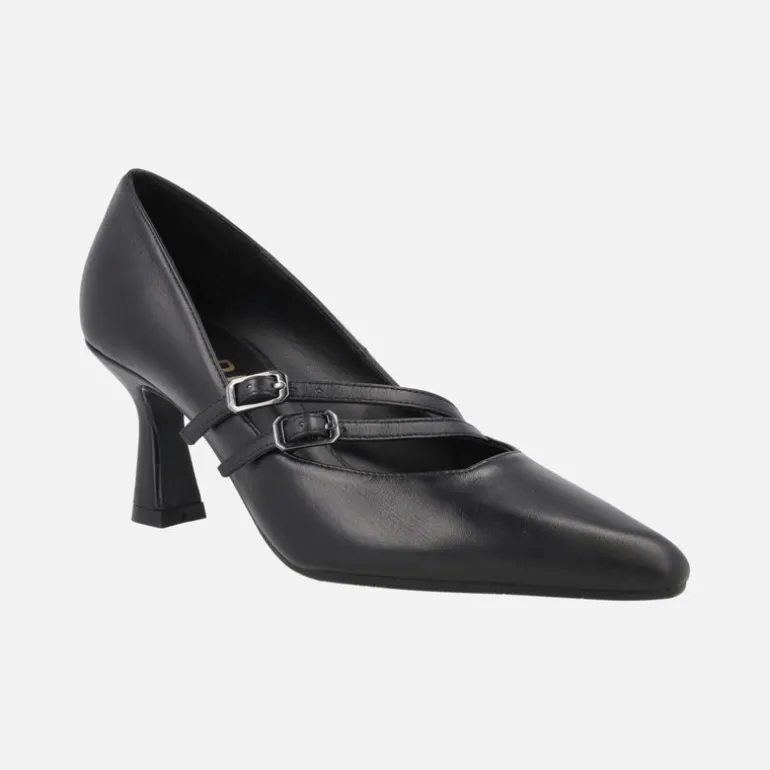 Zapatos de tacón estilo mary jane en piel negra Genila