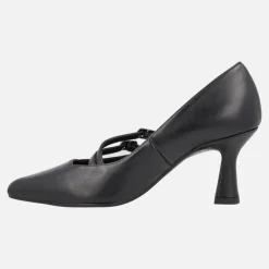 Zapatos de tacón estilo mary jane en piel negra Genila