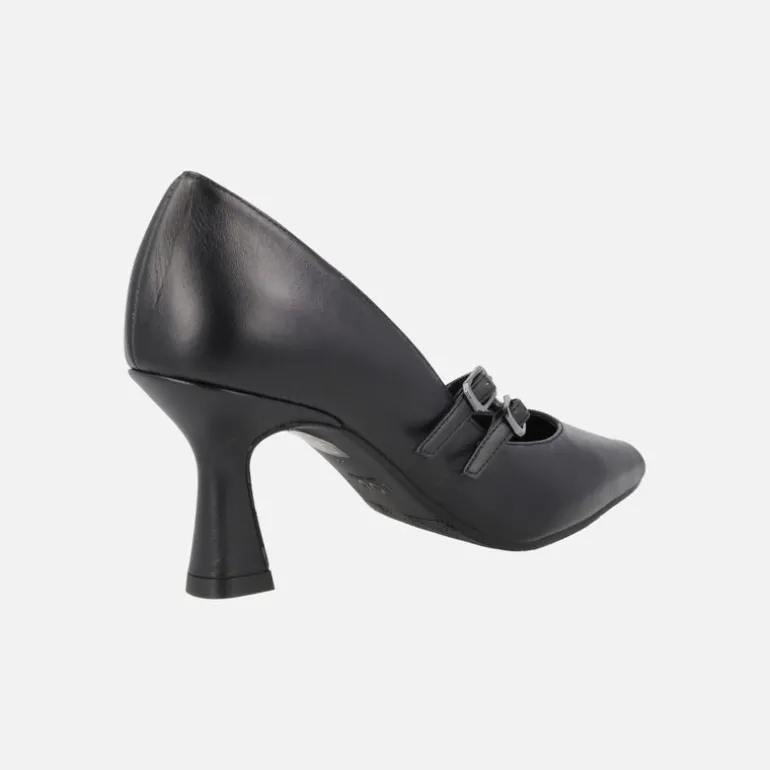 Zapatos de tacón estilo mary jane en piel negra Genila
