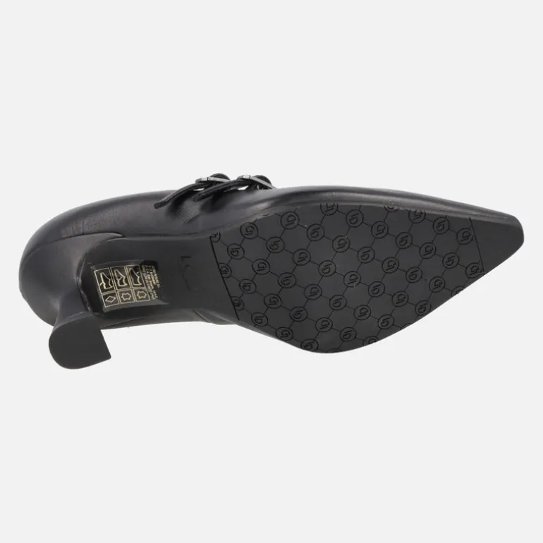 Zapatos de tacón estilo mary jane en piel negra Genila