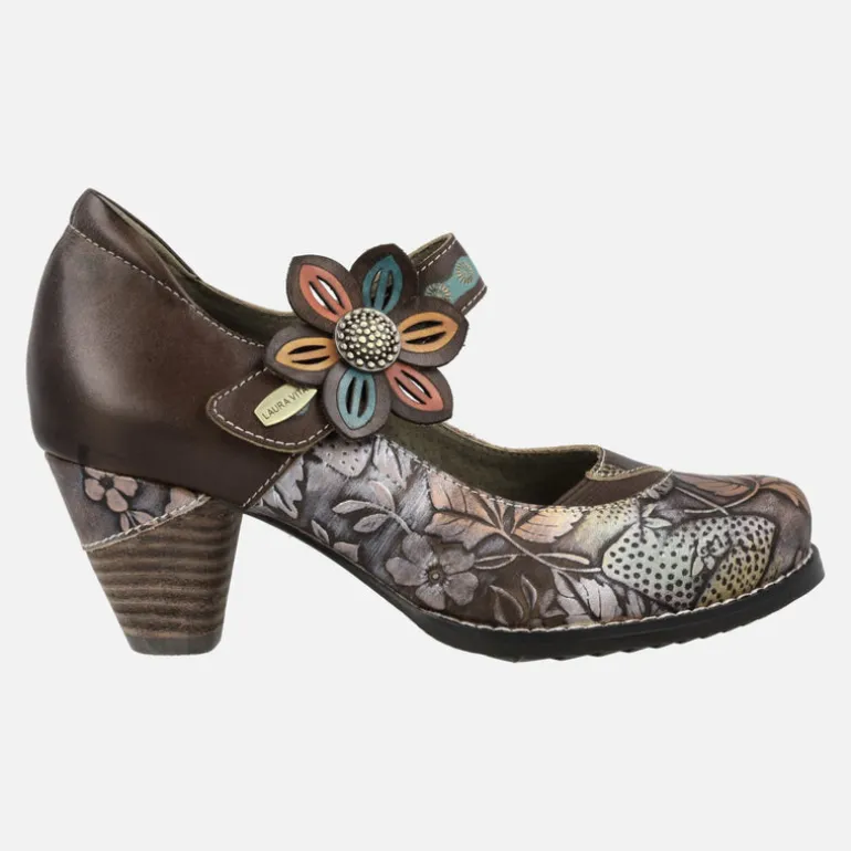 Zapatos de tacón estilo mercedes Rayao 03 Marrón