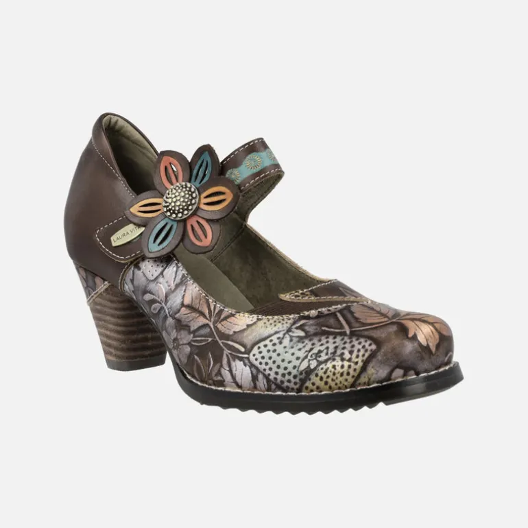Zapatos de tacón estilo mercedes Rayao 03 Marrón
