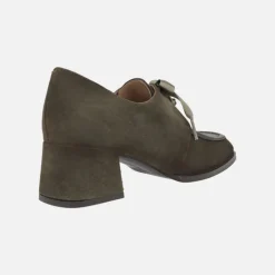 Zapatos de tacón Talitha en piel y ante con cordones de raso