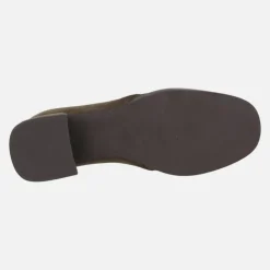 Zapatos de tacón Talitha en piel y ante con cordones de raso