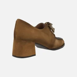 Zapatos de tacón Talitha en piel y ante con cordones de raso