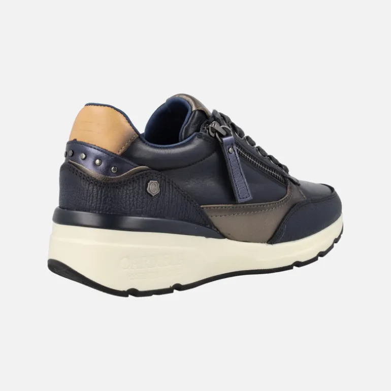 Zapatos deportivos con cordones y cremallera lateral para mujer