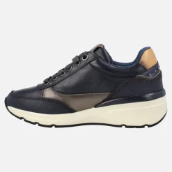 Zapatos deportivos con cordones y cremallera lateral para mujer