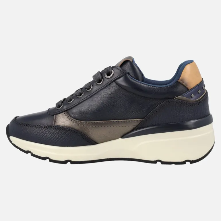 Zapatos deportivos con cordones y cremallera lateral para mujer