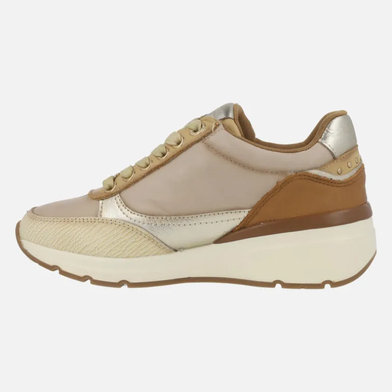Zapatos deportivos con cordones y cremallera lateral para mujer