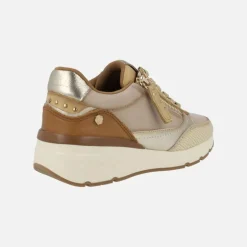 Zapatos deportivos con cordones y cremallera lateral para mujer