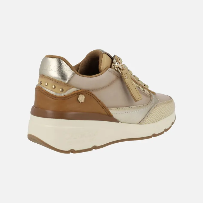Zapatos deportivos con cordones y cremallera lateral para mujer