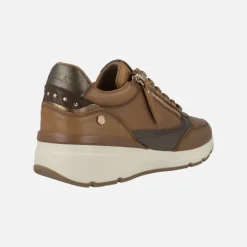 Zapatos deportivos con cordones y cremallera lateral para mujer