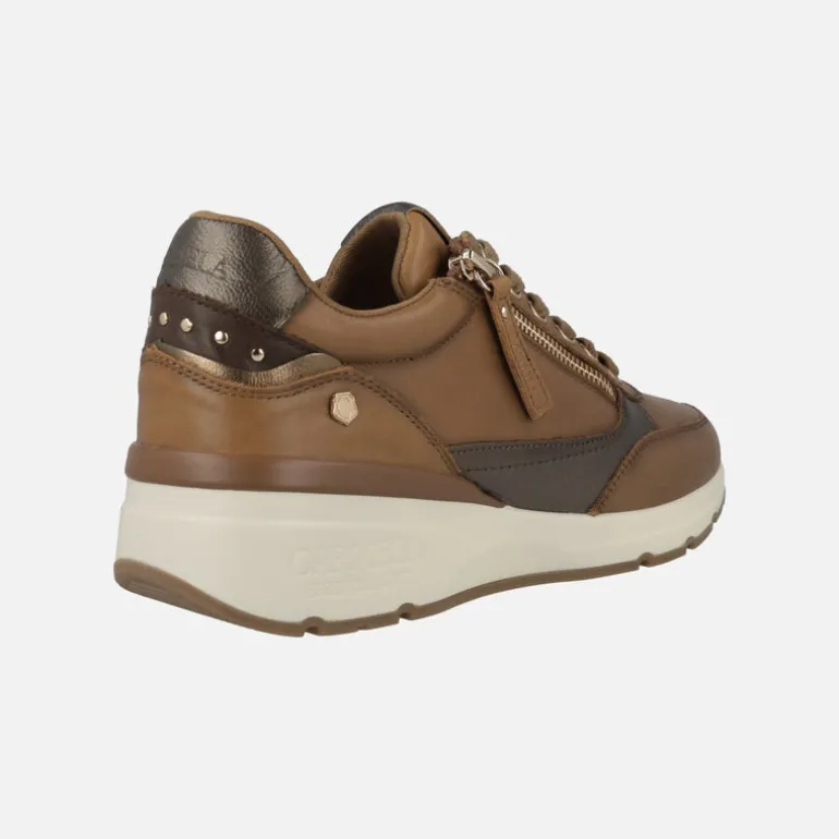 Zapatos deportivos con cordones y cremallera lateral para mujer