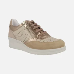 Zapatos deportivos de piel con cordones y cremallera Riposella
