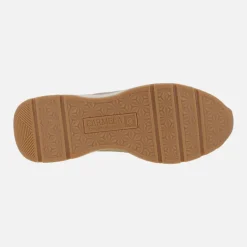 Zapatos deportivos de piel con troquelados y cremallera