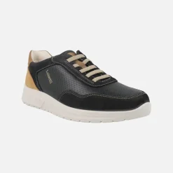 Zapatos deportivos en azul marino y camel con cordones elásticos