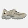 Zapatos deportivos en combinado de tejido y serraje con cierre de velcro