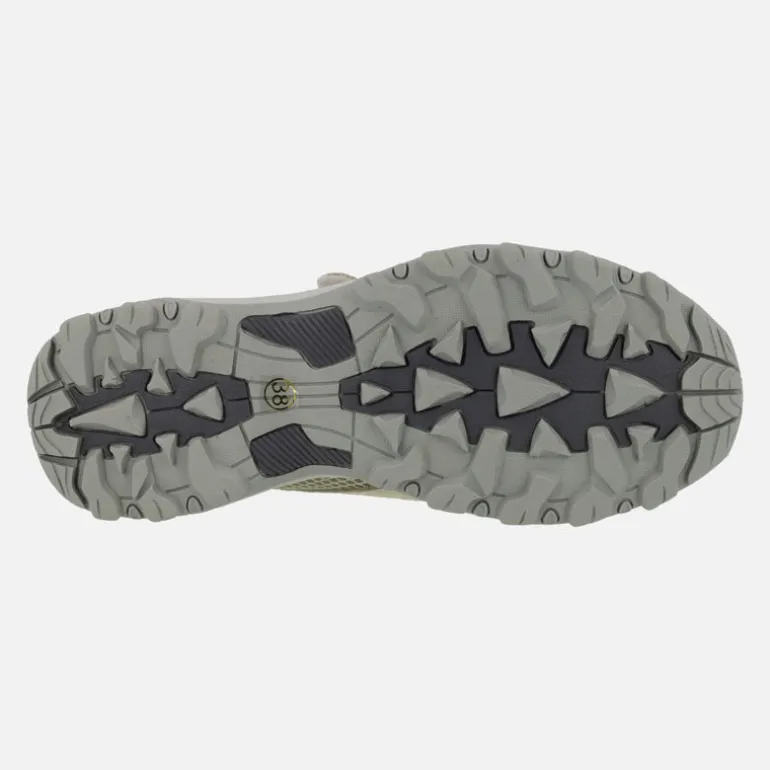 Zapatos deportivos en combinado de tejido y serraje con cierre de velcro