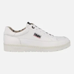 Zapatos deportivos en piel blanca para hombre