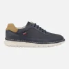 Zapatos deportivos en piel nobuck con cordones