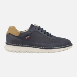 Zapatos deportivos en piel nobuck con cordones